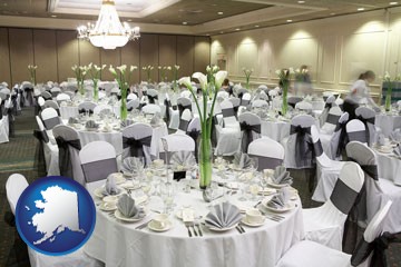 a wedding banquet catering hall - with Alaska icon