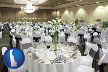 a wedding banquet catering hall - with Delaware icon