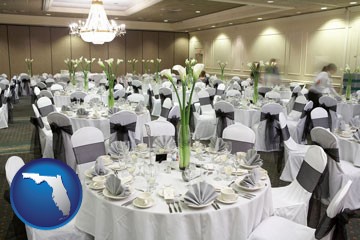 a wedding banquet catering hall - with Florida icon
