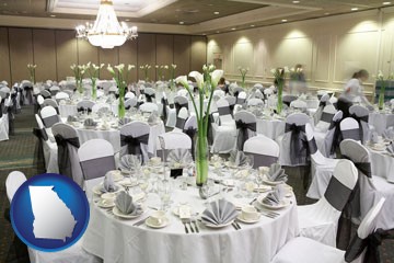 a wedding banquet catering hall - with Georgia icon