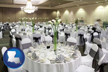 a wedding banquet catering hall - with Louisiana icon