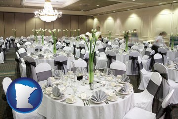 a wedding banquet catering hall - with Minnesota icon