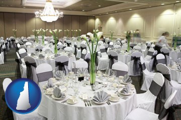 a wedding banquet catering hall - with New Hampshire icon