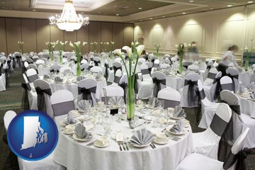 a wedding banquet catering hall - with Rhode Island icon