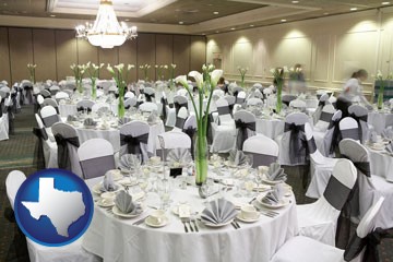 a wedding banquet catering hall - with Texas icon