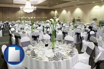 a wedding banquet catering hall - with Utah icon